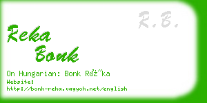 reka bonk business card